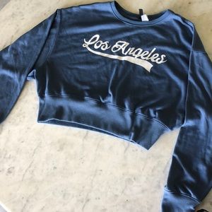 H&M cropped Los Angeles sweatshirt sz S
